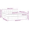vidaXL Boxspringbett mit Matratze Schwarz 200x200 cm Stoff