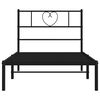 vidaXL Bettgestell mit Kopfteil Metall Schwarz 100x200 cm