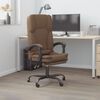 vidaXL B&uuml;rostuhl mit Massagefunktion Braun Stoff