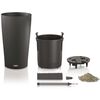 LECHUZA Blumentopf Cilindro Color 32 Komplett-Set Schiefergrau 13953