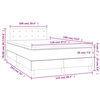 vidaXL Boxspringbett mit Matratze & LED Taupe 120x190 cm Stoff
