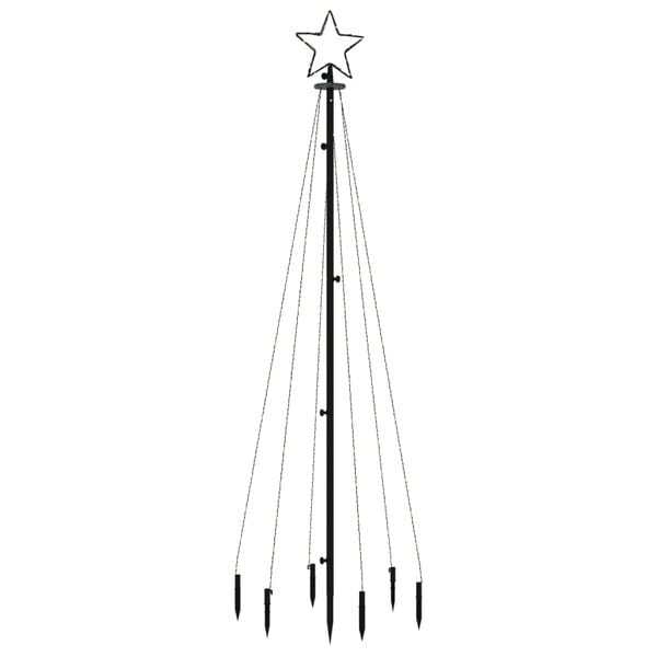 vidaXL LED-Weihnachtsbaum mit Erdn&auml;geln Mehrfarbig 108 LEDs 180 cm