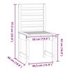 vidaXL Gartenst&uuml;hle 2 Stk. 50x48x91,5 cm Massivholz Douglasie