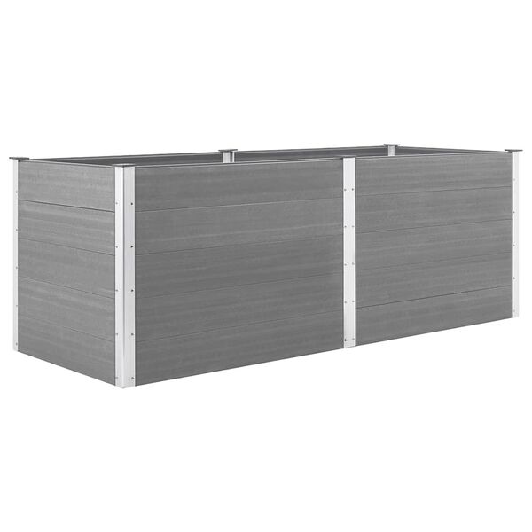 vidaXL Garten-Hochbeet 250 x 100 x 91 cm WPC Grau