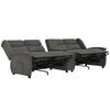 vidaXL Relaxsofa 4-Sitzer mit Getr&auml;nkehalter Dunkelgrau