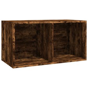 vidaXL Schallplatten-Box R&auml;uchereiche 71x34x36 cm Holzwerkstoff