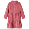 Kinderkleid mit Langen &Auml;rmeln Cord Altrosa 140
