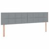 vidaXL Bett mit Stauraum und LED mit LED Hellgrau 200 x 200 cm Stoff