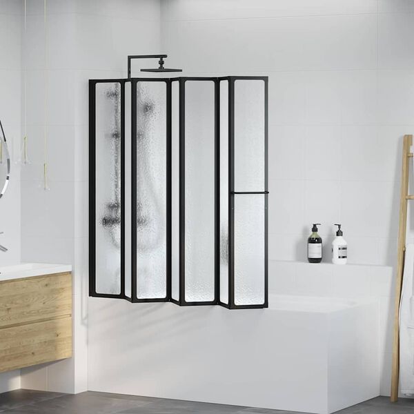 vidaXL Duschwand Sonstiges Schwarz 168 x 140 cm Aluminium