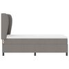 vidaXL Boxspringbett mit Matratze mit Kopfteil Taupe 80 x 200 cm Stoff