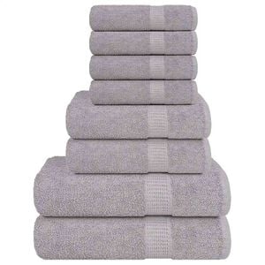vidaXL 8-tlg. Handtuch-Set FROGN Grau 360 g/m&sup2;