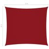 vidaXL Sonnensegel Oxford-Gewebe Quadratisch 3x3 m Rot
