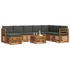 vidaXL Ecksofa Set 9 pcs Natur und Anthrazit Massivholz Akazie
