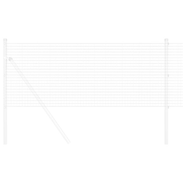 vidaXL Geschwei&szlig;ter Drahtzaun Silber 0,8 x 25 m