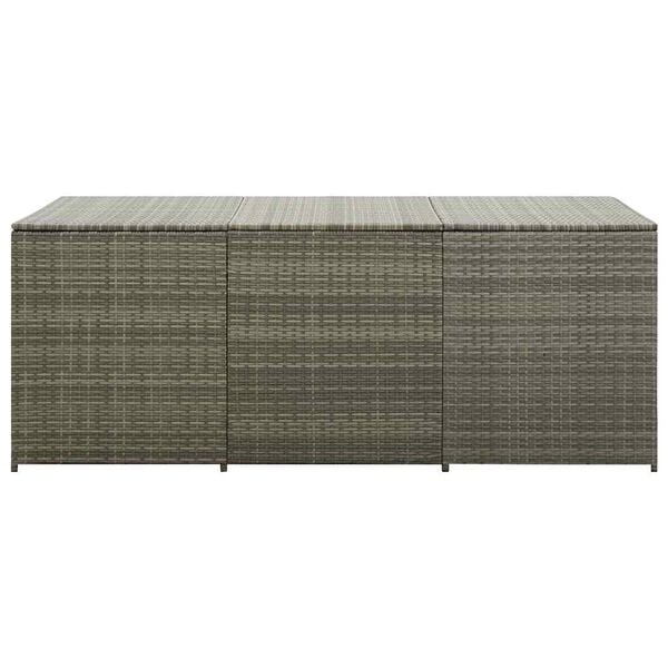 vidaXL Gartenbox Poly Rattan 180x90x70 cm Grau