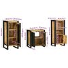 vidaXL Badezimmerm&ouml;bel-Set 3 pcs Braun und Schwarz Massivholz Mango