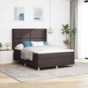 vidaXL Boxspringbett mit Matratze Braun 140 x 190 cm Stoff