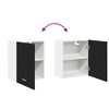 vidaXL H&auml;ngeschrank mit T&uuml;r Riga Schwarz Eichen-Optik 50 x 31 x 60 cm