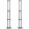 vidaXL Messest&auml;nde 2 pcs Schwarz 30 x 23,5 x 210 cm Stahl