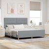 vidaXL Bettgestell mit Kopfteil Hellgrau 180 x 200 cm Stoff