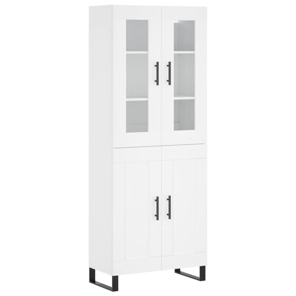 vidaXL Highboard Wei&szlig; 69,5x34x180 cm Holzwerkstoff