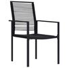 vidaXL Garten Essgruppe 5 pcs Schwarz Pulverbeschichteter Stahl