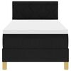 vidaXL LED Boxspringbett mit Matratze Schwarz 80 x 200 cm Stoff