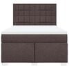 vidaXL Boxspringbett mit Matratze Dunkelbraun 140x190 cm Stoff