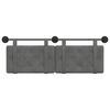 vidaXL H&auml;ngevorderseite Wandmontiert Dunkelgrau 130 x 55 x 5 cm Samt