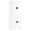 vidaXL Highboard Hochglanz-Wei&szlig; 69,5x34x180 cm Holzwerkstoff