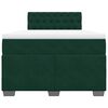 vidaXL Boxspringbett mit Matratze Dunkelgr&uuml;n 120x190 cm Samt