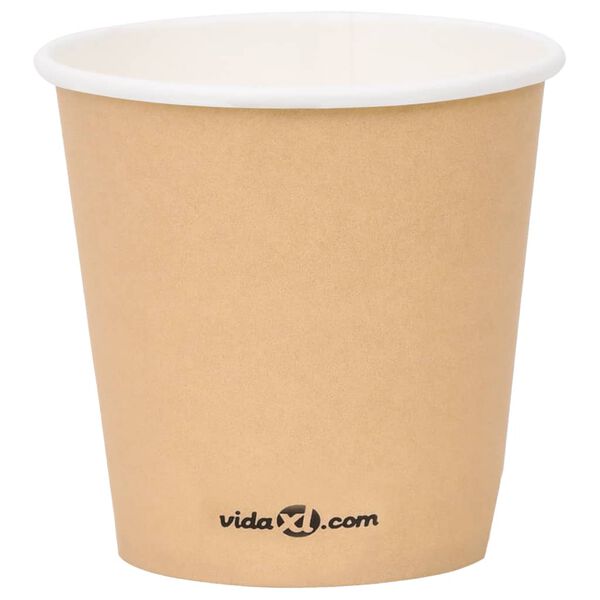 vidaXL Pappbecher 120 ml 1000 Stk. Braun