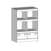 vidaXL Highboard Wei&szlig; 67x39x95 cm Stahl