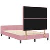 vidaXL Boxspringbett mit Kopfteil Rosa 120 x 200 cm Samt