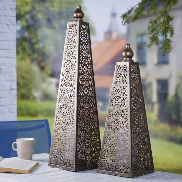 Luxform Lighting LED-Batterieleuchte Pyramid 45 cm Kupfer