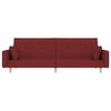 vidaXL Schlafsofa 2-Sitzer mit 2 Kissen Weinrot Stoff