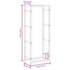vidaXL Brennholzregal 50x28x132 cm Edelstahl