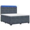 vidaXL Boxspringbett mit Matratze Dunkelgrau 180 x 200 cm Samt
