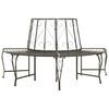 vidaXL Baumbank Halbrund 160 cm Stahl