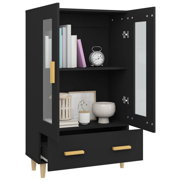 vidaXL Highboard Schwarz 70x31x115 cm Holzwerkstoff