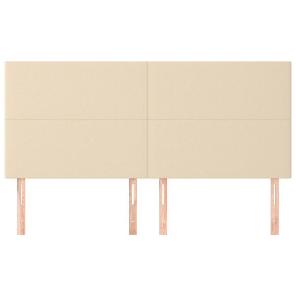vidaXL Kopfteil Creme 180x5x118/128 cm Stoff