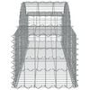 vidaXL Gabionen mit Hochbogen 5 Stk. 200x50x40/60 cm Verzinktes Eisen