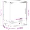 vidaXL Nachttisch R&auml;uchereiche 40x31x50 cm Holzwerkstoff und Metall