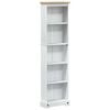 vidaXL B&uuml;cherregal 46 x 20 x 170 cm Massives Kiefernholz Wei&szlig;
