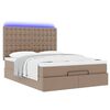 vidaXL Ottoman-Bett mit Matratze & LEDs 140x200cm Kunstleder