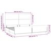 vidaXL Bettgestell mit Kopfteil Schwarz 200x200 cm Kunstleder