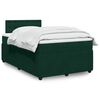 vidaXL Boxspringbett mit Matratze Dunkelgr&uuml;n 120x200 cm Samt