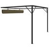vidaXL Terrassen&uuml;berdachung mit Ausziehbarem Dach 3x3 m Taupe 180 g/m&sup2;