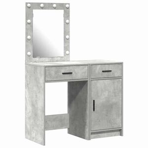 vidaXL Schminktisch mit T&uuml;r 2 pcs Grau 50 x 41 x 135 cm Holzwerkstoff