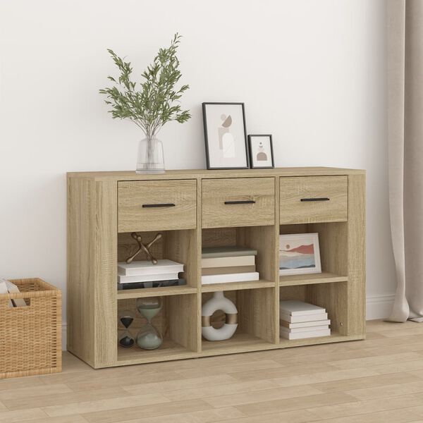 vidaXL Sideboard Sonoma-Eiche 100x30x59,5 cm Holzwerkstoff
